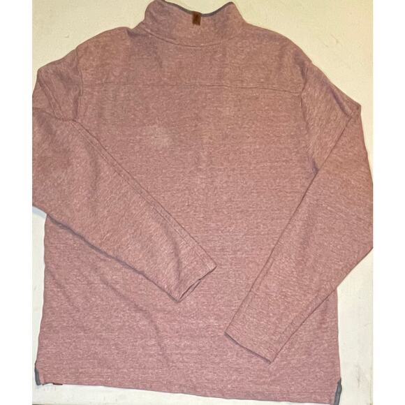 Fundamental Coast Maroon Quarter Zip Pullover XXL Men’s Linen Blend EUC Coastal - Picture 11 of 13